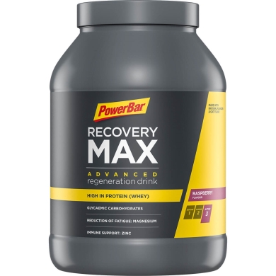 PowerBar Recovery Max Napój Regeneracyjny (wysokoglikemiczne węglowodany z białkiem) Malina 1144g puszka